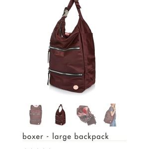 Boxer Large Women's Backpack Tote - Burgundy